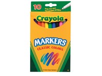 Crayola Classic Assorted Fine Tip Markers 10 pk
