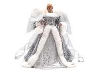 Celebrations LED Silver/White Fiber Optic Angel Tree Topper 12 in.