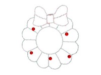 Celebrations LED Multi Wreath Silhouette 15 in. Hanging Decor