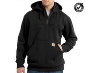 Rain Defender Loose Fit HeavyWeight 1/4 Zip Hoodie Black