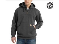 Rain Defender Loose Fit HeavyWeight 1/4 Zip Hoodie Heather Grey