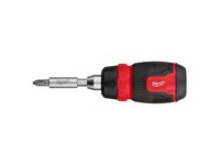 Milwaukee Hex Shank 8-in-1 Ratcheting Compact Multi-Bit Screwdriver 5.43 in.