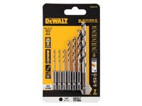 DeWalt Black & Gold High Speed Steel Impact Ready Drill Bit Set Hex Shank 7