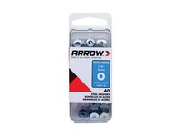 Arrow 1/8 in. D Steel Flat Washers Silver 40 pk