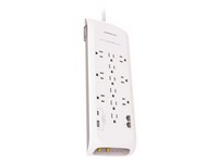 Monster Just Power it Up 6 ft. L 12 outlets Surge Protector w/USB White 4050