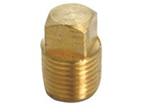3/4 in. MPT Brass Square Head Cored Plug