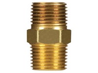 1/4 in. MPT X 1/4 in. D MPT Yellow Brass Hex Nipple