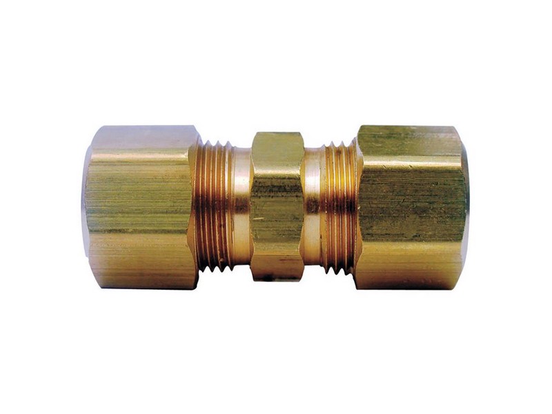 3/8 in. Compression X 3/8 in. D Compression Yellow Brass Union