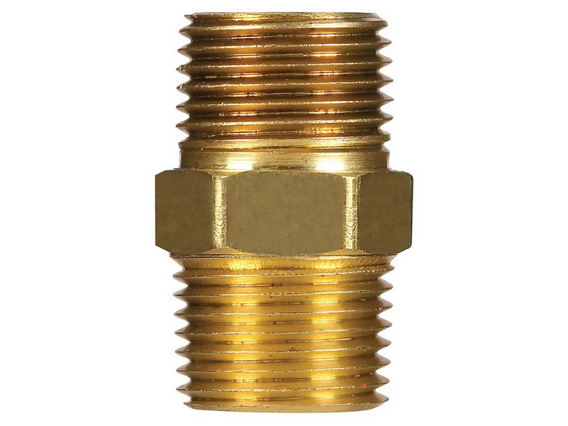 1/4 in. MPT X 1/4 in. D MPT Yellow Brass Hex Nipple