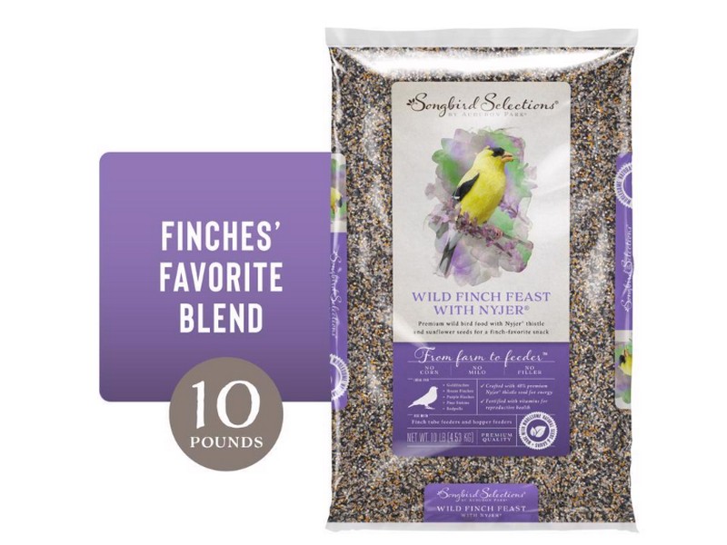 Songbird Selections Wild Finch Feast with Nyjer Wild Bird Seed Wild Bird Food 10 lb