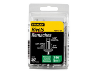 Stanley 3/16 in. D X 5/8 in. Aluminum Blind Rivets Silver 50 ct