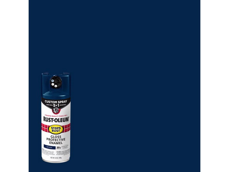 Rust-Oleum Stops Rust Custom Spray 5-in-1 Gloss Navy Blue Spray Paint 12 oz