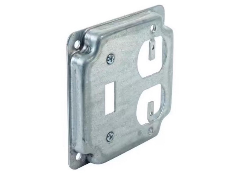 Southwire Square Steel 2 gang Toggle Duplex Cover