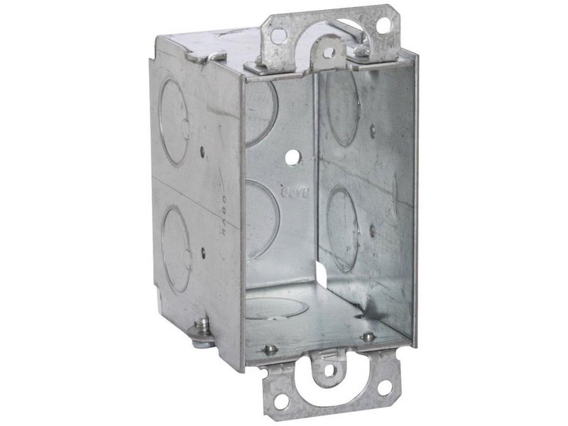 Southwire New and Old Work Rectangle Steel 1 gang Switch Box