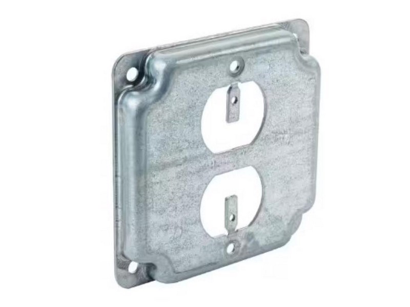 Southwire Square Steel 1 gang Duplex Box Cover