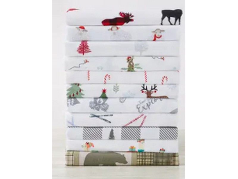 Cozy Nest 4 Piece Flannel Twin Sheet Set Assorted Prints and Colors