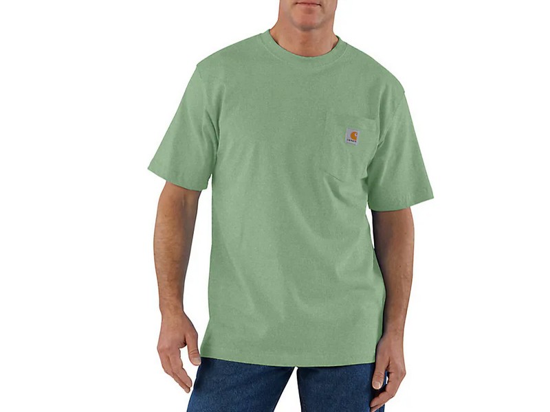 Men's Carhartt Pocket T Shirt Deep Lagoon Heather