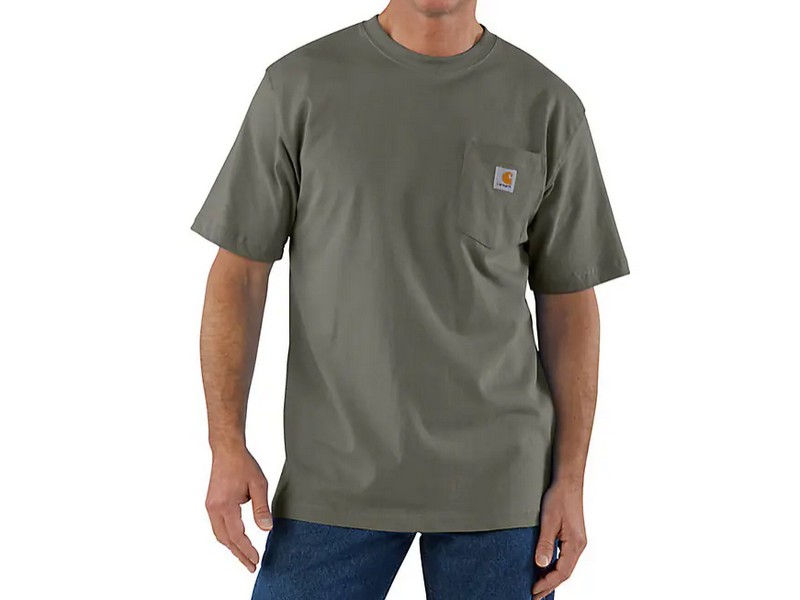 Men's Carhartt Pocket T Shirt Dusty Olive