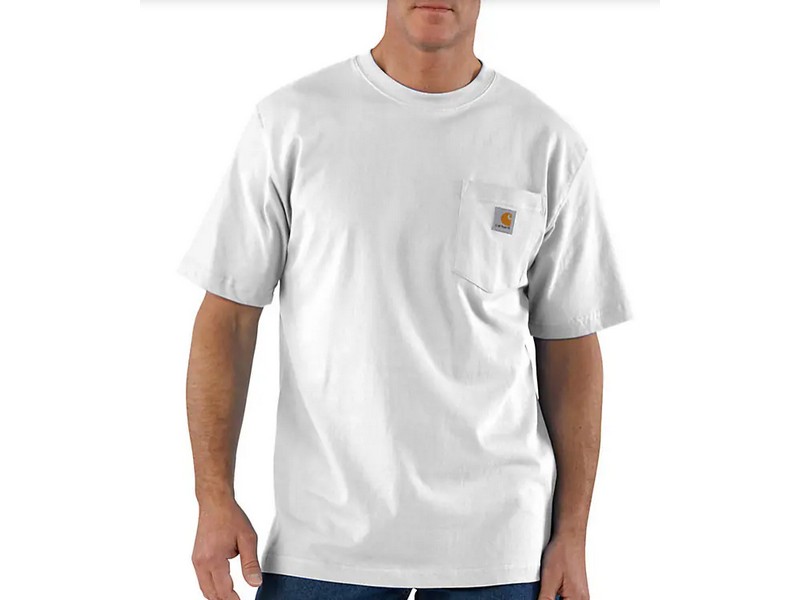 Men's Carhartt Short Sleeve Pocket Work T-Shirt White