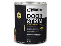 Rust-Oleum Stops Rust Satin Black Tint Base Door Paint Exterior and Interior