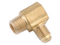 Anderson Metals 3/8 in. Flare Elbow in. X 1/4 in. D MIP Brass 90 Degree