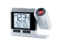 La Crosse Technology 2.5 in. Silver Atomic Projection Alarm Clock LCD