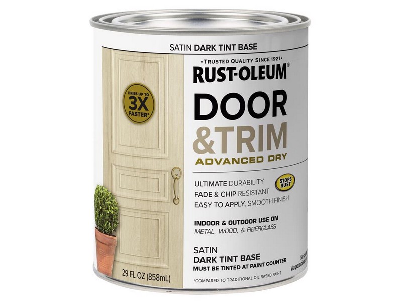 Rust-Oleum Stops Rust Satin Dark Tint Base Door Paint Exterior and Interior