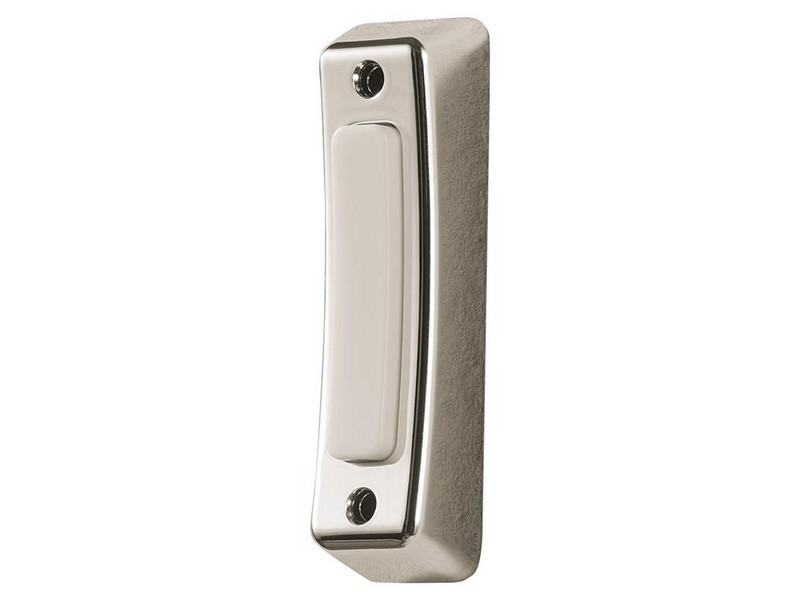 Globe Heath Zenith Satin Nickel Silver Metal Wired Pushbutton Doorbell