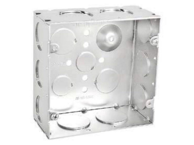 Southwire New Work 42 cu in Square Galvanized Steel Electrical Box Silver
