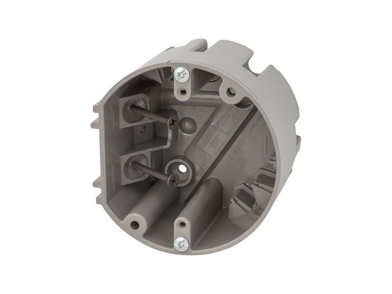 Madison Electric Smart Box Round PVC 1 gang Ceiling Box Gray