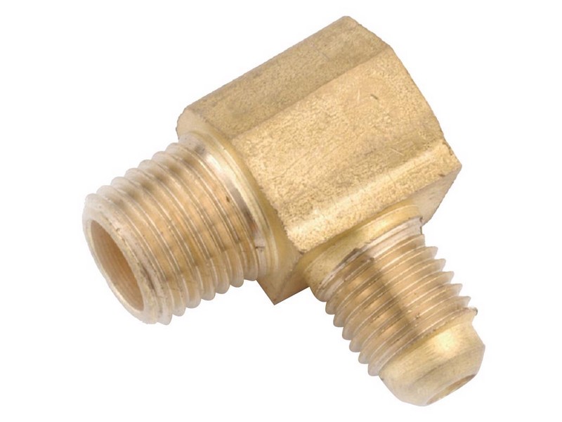 Anderson Metals 3/8 in. Flare Elbow in. X 1/4 in. D MIP Brass 90 Degree