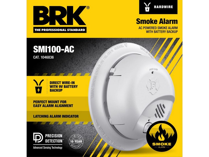 BRK Hard-Wired w/Battery Back-up Ionization Smoke Detector