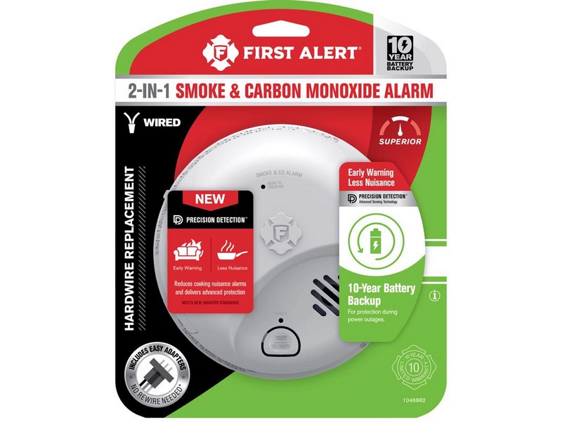 First Alert 10 Year Back Up Hard-Wired w/Battery Back-Up Ionization Smoke