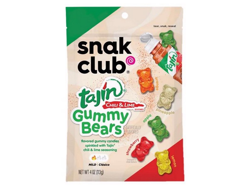 Snak Club Tajin Chili and Lime Gummi Candy 4 oz Bagged