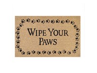 First Concept 18 in. W X 30 in. L Black/Brown Wipe Your Paws Coir Door Mat