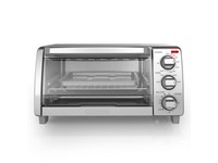 Black+Decker Stainless Steel Silver Toaster Oven 9.33 in. H X 11.97 in. W X