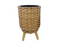 Alpine 15 in. H X 12 in. W X 12 in. D Plastic Wicker Plant Basket