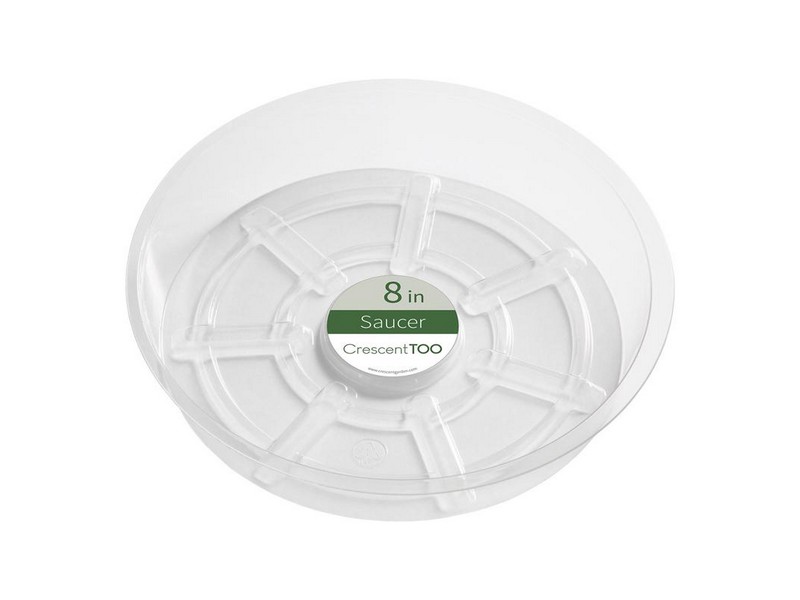 Crescent Garden 2 in. H X 8 in. D Plastic Plant Saucer Clear