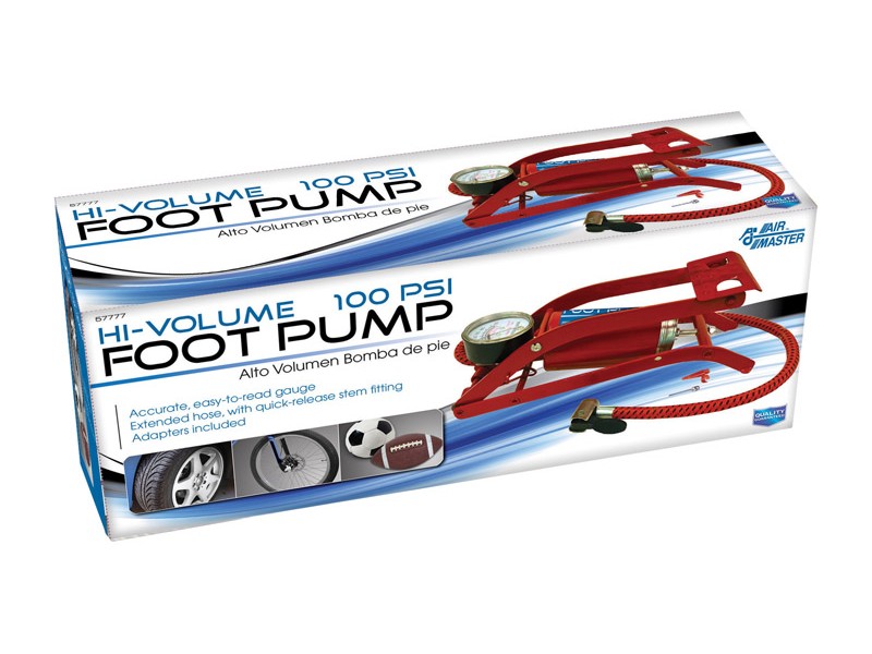 Custom Accessories 100 psi Foot Pump For Bicycle Tires