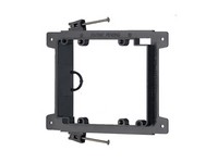 Vanco New Work Rectangle PVC 2 gang Low Voltage Mounting Bracket Black
