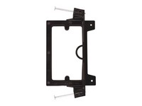 Vanco New Work Rectangle PVC 1 gang Low Voltage Mounting Bracket Black