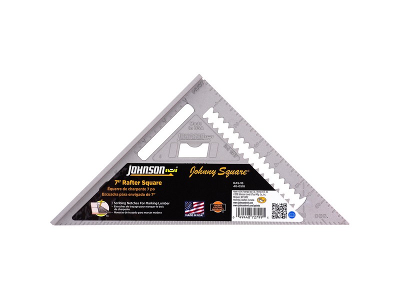 Johnson Johnny Square 7 in. L Aluminum Professional Rafter Square