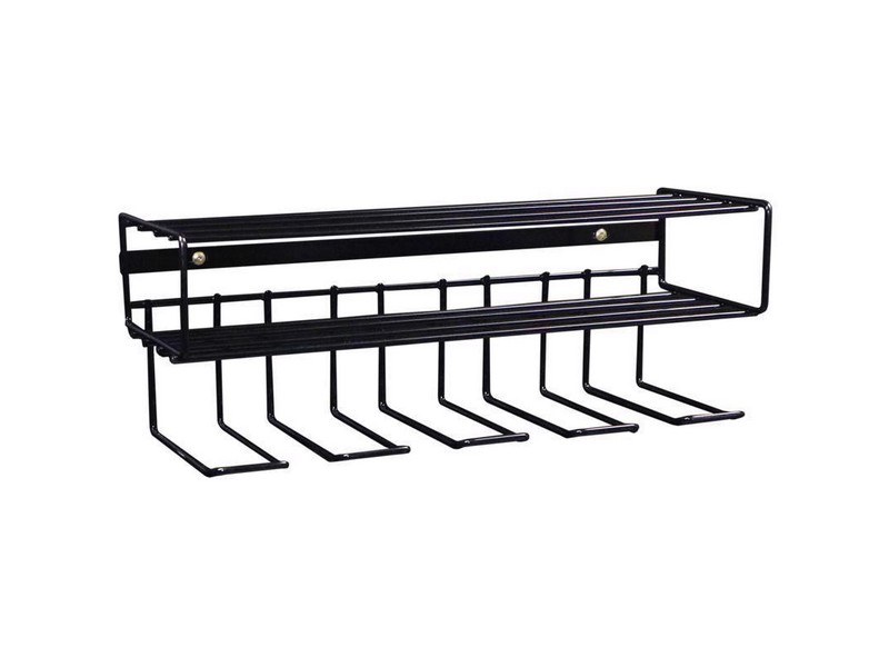 C2M 7.5 in. H X 21.5 in. W X 7.5 in. D Black Steel Wall Mount Tool Holder