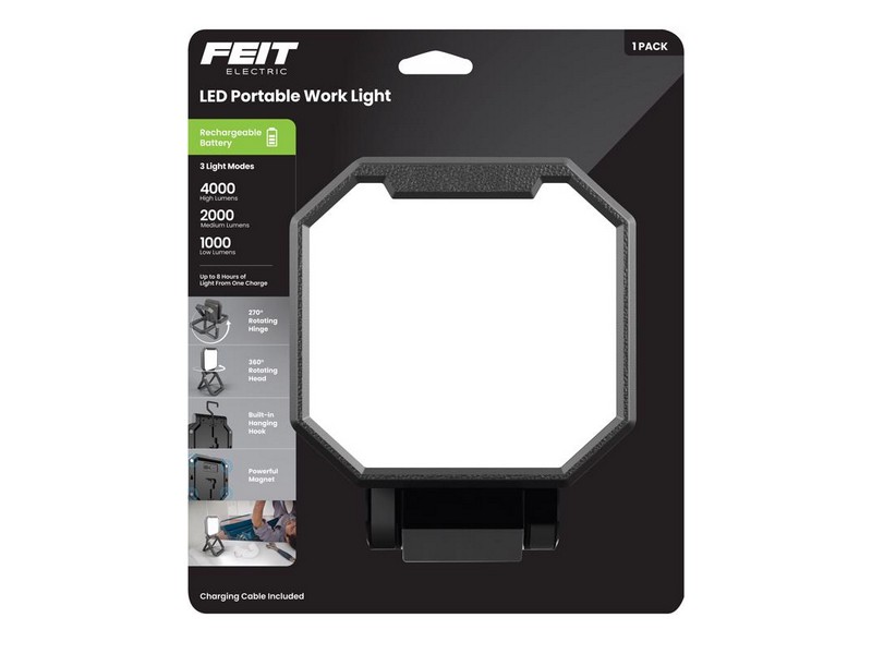 Feit 4000 lm LED Rechargeable Stand (H or Scissor) Folding Worklight