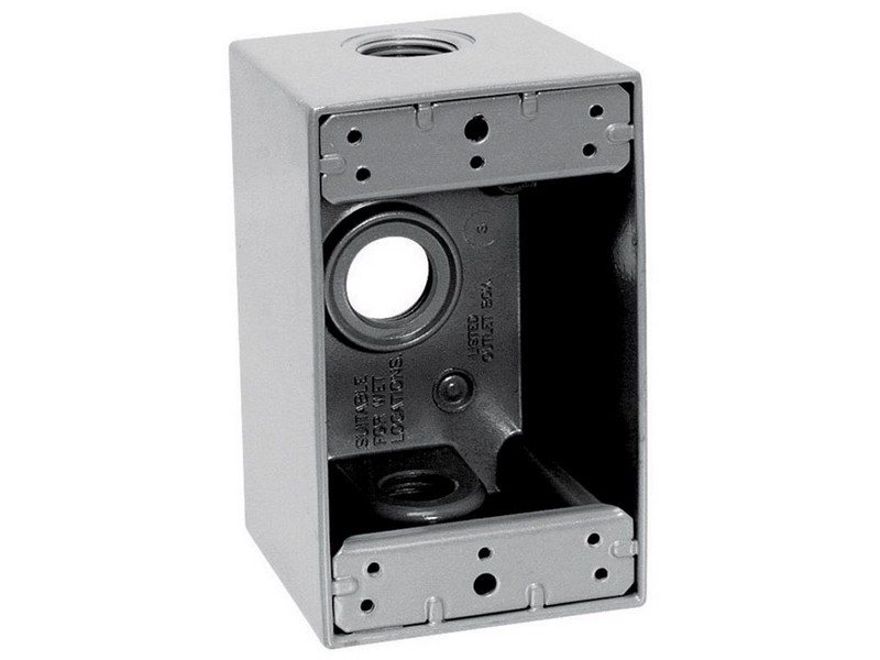 Sigma Engineered Solutions 25.5 cu in Rectangle Metallic 1 gang Weatherproof Box Gray