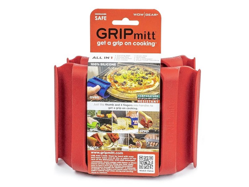 Gripmitt Silicone Kitchen Mitt 2pk set Red