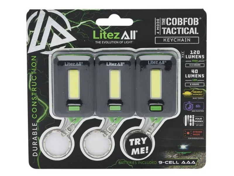 LitezAll The CobFob Tactical Keychain 3 Pack