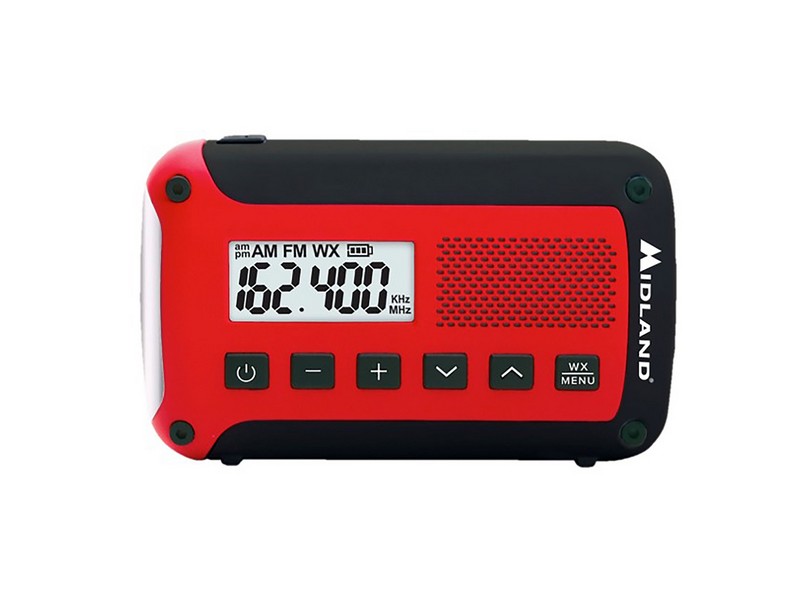Midland Black/Red Emergency Weather Radio Digital Battery Operated
