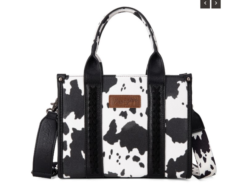 Wrangler Cow Print Purse Black