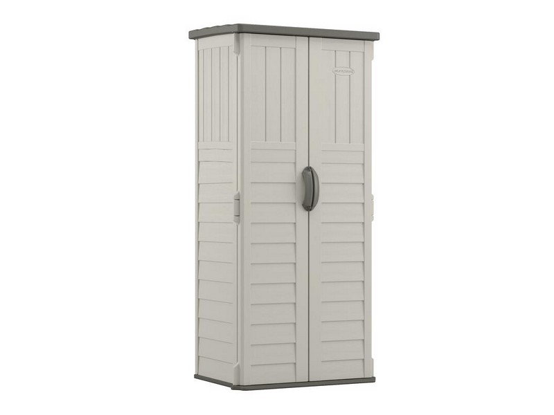 Suncast 2 ft. x 2 ft. Plastic Vertical Storage Shed with Floor Kit
